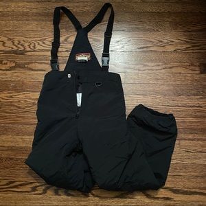 Kids Obermeyer Black Snow Suspenders Adjustable